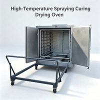 Four de séchage et de cuisson à haute température pour revêtement en poudre, contrôlé par PLC, pour pièces métalliques et acier, certifié CE, 380V, garantie 1 an