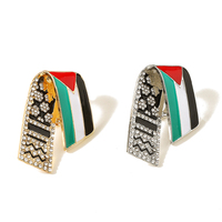 2025 nouveau gros métal Palestine carte Souvenir cadeaux palestinien écharpe broche cocarde drapeau épinglette émail Palestine broche Badge