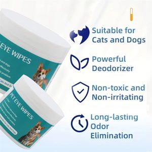 Lingettes pour animaux de compagnie à base de plantes naturelles pour chiens et chats, hypoallergéniques, lingettes pour les yeux des chiens pour le toilettage quotidien, nettoyage du <span class=keywords><strong>visage</strong></span>, des pattes et du corps - Product Image 5