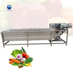 Commercial continuous water spray spinach vegetable ozone bubble washing machine industrial fruit vegetable washing machine