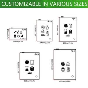 Bolsa de Plástico con Cierre Zip Lock, Ecológica, con Anillo de Tracción, Reutilizable, de PE Esmerilado, <span class=keywords><strong>para</strong></span> Empacar <span class=keywords><strong>Ropa</strong></span>, Venta al Por Mayor de Fábrica - Product Image 3