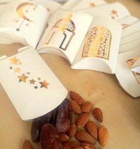 Ramadan Mubarak Gouden Folie Traktatiebekers Islamitische Lantaarn en Maan Ster Feestartikelen Ramadan Cadeaubox - Product Image 4