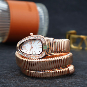 <span class=keywords><strong>2025</strong></span> mới phong cách và độc đáo rắn hình Đồng hồ nữ với kim cương quanh co là một ánh sáng sang trọng rắn đầu đồng hồ đeo tay - Product Image 3