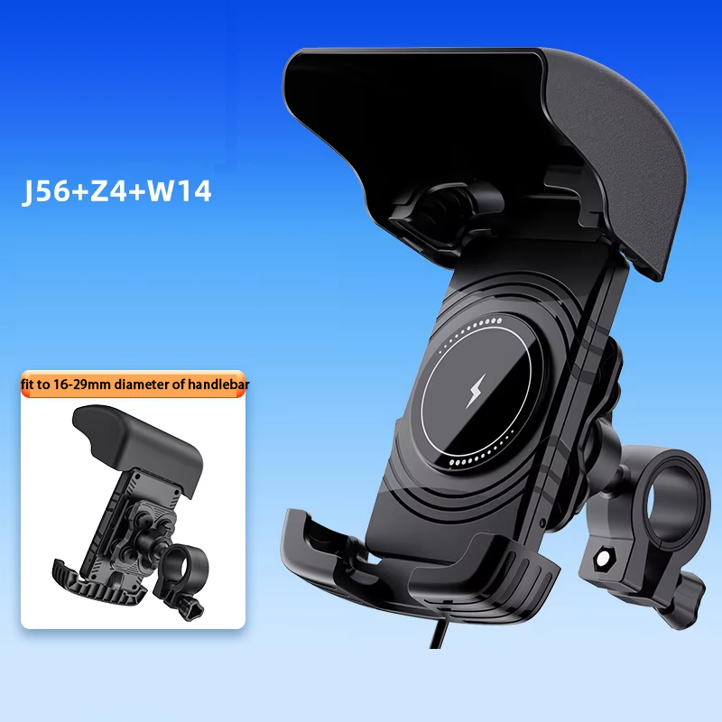 Black-wireless charging phone holder with cap