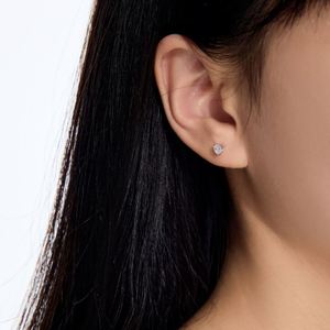 Dylam Tiny Charm <b>Fine</b> Jewelry Hypoallergenic S925 Silver Multiple Sizes Infinity Love Heart Shape 5A Zirconia <b>Stud</b> <b>Earrings</b> - Product Image 6