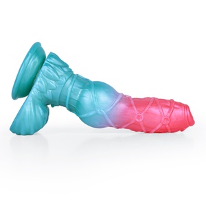 NNSX Dildo en silicone flexible et pliable en forme de chien avec ventouse puissante, jouet sexuel féminin, Dildo monstre animal en forme de nœud de chien, vente en gros pour sex shop - Product Image 5