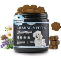 Friandises à mâcher apaisantes pour chiens avec L-Théanine et Ashwagandha, soutien cognitif et immunitaire, compléments de santé, personnalisation OEM