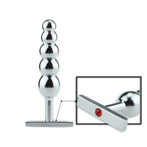 Giocattolo del sesso della spina di estremità anale di forma dell'albero del metallo dell'acciaio inossidabile con la maniglia - Product Image 3