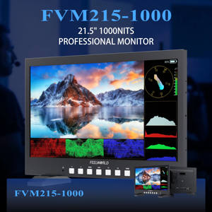 Monitor SDI de Transmisión FEELWORLD FVM215-1000 de 21.5 Pulgadas <span class=keywords><strong>FullHD</strong></span> con Pantalla LCD de Alto Brillo y Forma de Onda para Producción de <span class=keywords><strong>Video</strong></span> Profesional - Product Image 2