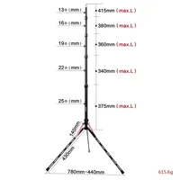 Fosoto FT-190B Trépied Support de Lumière Tête de Vis 1/4 Softbox pour Studio Photo Éclairage Photographique Flash Parapluie Réflecteur
