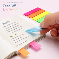 Blocs-notes de rentrée scolaire, index semi-transparents en PET, étiquettes autocollantes colorées, imperméables, inscriptibles, amovibles, marque-pages
