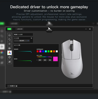 Souris de jeu sans fil RF Darmoshark N5 4K 8K 26000 DPI pour droitier, programmable, ergonomique, PAM3395, pour ordinateur de bureau/portable