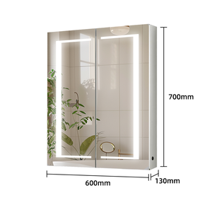 <span class=keywords><strong>Armoire</strong></span> <span class=keywords><strong>de</strong></span> salle <span class=keywords><strong>de</strong></span> bain <span class=keywords><strong>avec</strong></span> miroir LED <span class=keywords><strong>et</strong></span> interrupteur tactile, grande capacité <span class=keywords><strong>de</strong></span> rangement - Product Image 3