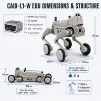 Robot quadrupède bionique intelligent avec moteur et pompe, reconnaissance visuelle, compagnon intelligent pour animaux de compagnie YY-CAID-L1-W