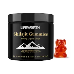 Lifeworth Immune Support Halal Pure Shilajit Resin Himalayan Naturel Supplement Shilajit Gummies For Men Women