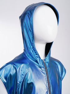 Ropa de Baile Urbano para Niños y Niñas de 6 a 16 Años, Chaleco Metálico con Capucha, Sudadera con Capucha, Estilo Jazz, Informal, para la Vida Diaria, con Borlas, Disfraz de Baile - Product Image 4
