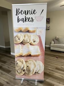 Custom Full Color Retractable <b>Roll</b> up Banner Portable Foldable Stand for Wedding Party Event Scene Decoration Display - Product Image 3