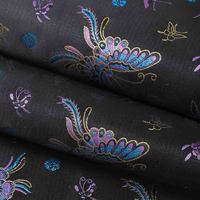 Yili nouveau Phoenix queue papillon fleur colorée papillon étincelant Style chinois Polyester fil d'or Jacquard vêtements tissu