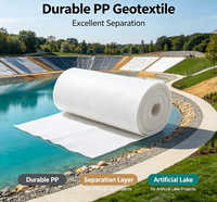 Géotextile PP durable, excellente séparation pour les projets de lacs artificiels