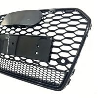 Parrilla Delantera de Panal de Abeja de Plástico ABS para Modelos Audi A6C7 S6 RS6 2016 2017 2018, Tracción en las Cuatro Ruedas
