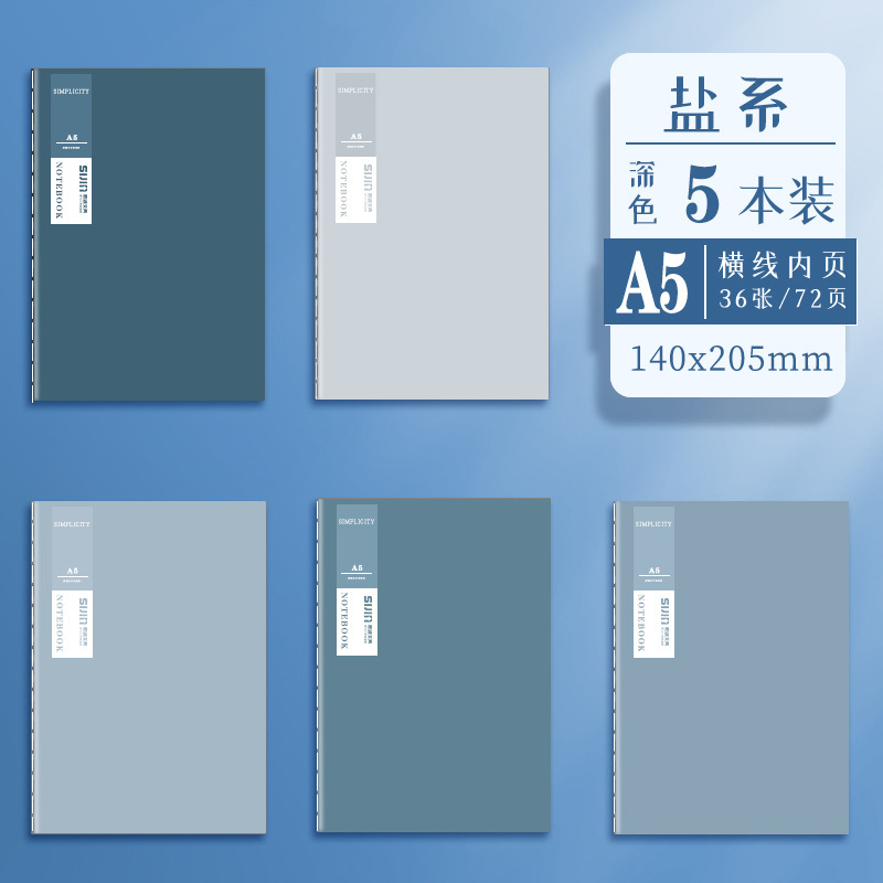 Blue-[a5 salt system] 36 sheets/book