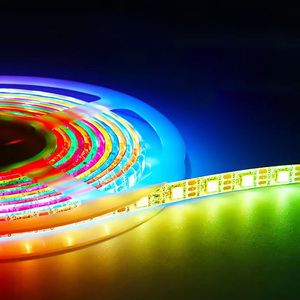 ไฟ LED แบบเส้น Dream Color RGB IC 10 มม. แผงวงจร PCB แบบแคบ SMD 5050 พิกเซล LED Strip WS2812  ไล่สี 12V 60 LEDs/ม. IP20 ตัดได้ สำหรับตกแต่ง - Product Image 1