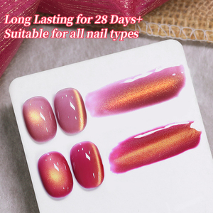 BORN PRETTY - Esmaltes de uñas magnéticos con efecto ojo de gato, colores novedosos, alta calidad, rojo rosa, sin HEMA ni TPO - Product Image 2