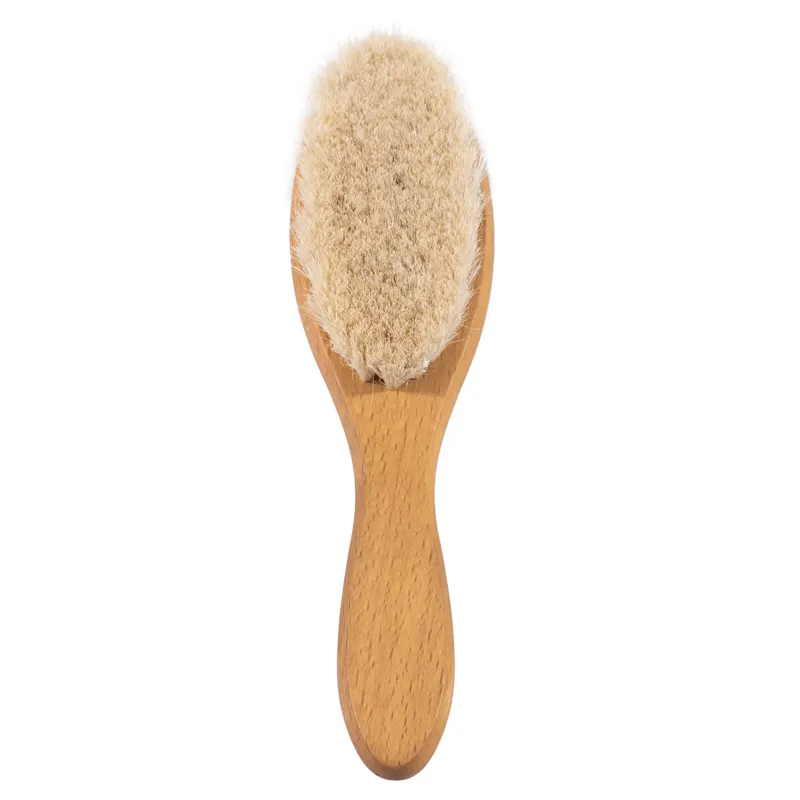 Neonata in legno Mini pettine spazzola per capelli di capra spazzola per capelli per bambini e bambini massaggio pelle di capra spazzola per capelli