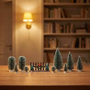 Clôtures décoratives <span class=keywords><strong>de</strong></span> village <span class=keywords><strong>de</strong></span> Noë<span class=keywords><strong>l</strong></span> SANWEI, <span class=keywords><strong>couronne</strong></span> <span class=keywords><strong>de</strong></span> Noë<span class=keywords><strong>l</strong></span>, clôture en piquets, accessoires <span class=keywords><strong>de</strong></span> neige pour les collections <span class=keywords><strong>de</strong></span> village - Product Image 1