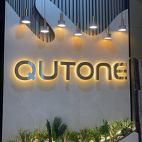 Panneau d'affichage LED rétroéclairé personnalisé Casoon Factory, logo LED en acrylique, signalétique murale, 12V, durée de vie de 50 000 heures, enseignes électroniques de bureau