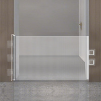 Barrière extensible en acier inoxydable sans perçage pour chats et petits chiens - Clôture de séparation pliable pour escalier/porte