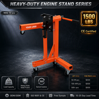 Ensemble support moteur et palan 1500 lb en acier avec tête rotative, grue pliante, équipement d'atelier et de garage OEM