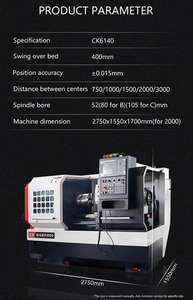 Op maat gemaakte en groothandel CNC vlakbeddraaibank CK6140, horizontale metaaldraaibank, gereedschapsdraaibank, CE-gecertificeerd. - Product Image 4
