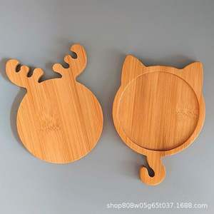 <b>Bamboo</b> Deer Coaster Heat Resistant Wood Drink <b>Cup</b> Mat For Party Home Use - Product Image 5