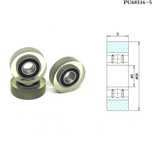 5X18X5 Mm PU Tráng Phẳng Hướng Dẫn Ròng Rọc PU60518-5 18Mm Đường Kính Polyurethane Bìa Bánh Xe Cao Su - Product Image 5