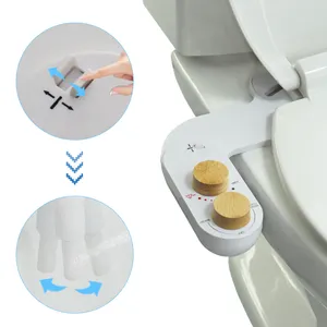 Auto limpeza bidé feminino água temperatura controle único bocal ajustável ângulo bidé WC acessório