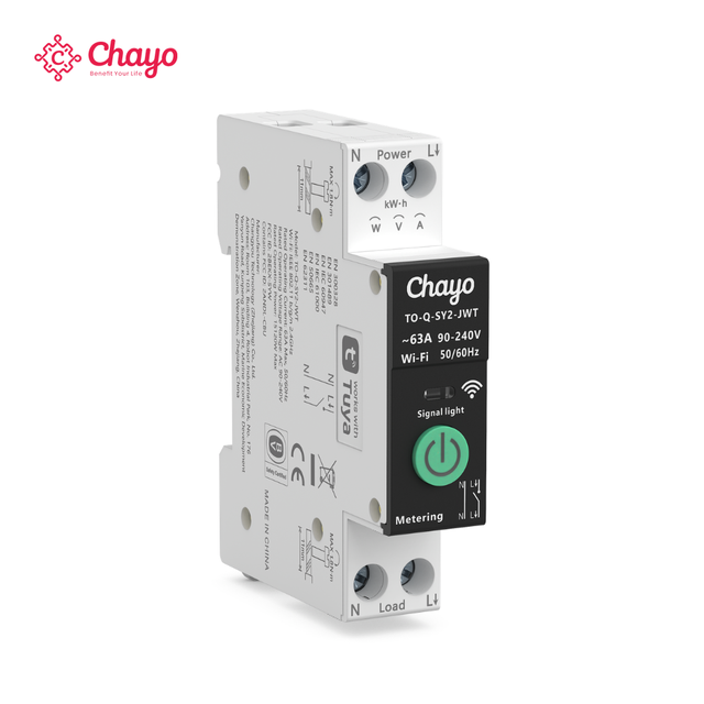 API TUYA 1-63A WiFi Smart Switch Relay 90-240V MCB Mini Circuit Breaker with Metering Over/Undervoltage Protection Chayo
