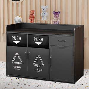<span class=keywords><strong>Poubelle</strong></span> commerciale escamotable en fer pour restaurant, cybercafé, bar, café, restaurant de hamburgers, salon de thé - Multifonctionnelle - Product Image 2