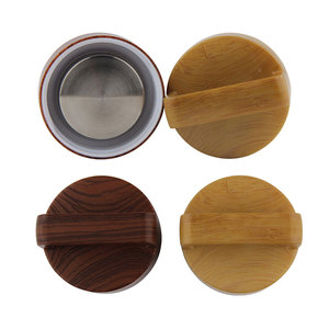 Bouteille d'eau en verre ronde à Double paroi, avec filtre en acier inoxydable et sans BPA, avec couvercle en bois étanche, <span class=keywords><strong>infuseur</strong></span> à thé, avec manches - Product Image 3