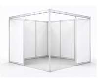 Stand modulaire en aluminium 10x10 pieds, installation sans outil, pour exposants et entrepreneurs, Dubaï, Émirats arabes unis