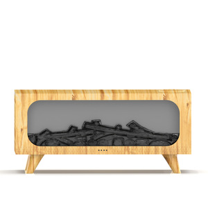 Humidificateur à flamme simulée 0,5 L, diffuseur d'arômes alimenté par USB avec pieds en bois clair pour usage domestique - Product Image 3