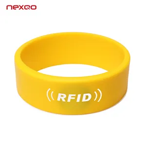 Waterproof Passive NFC Bracelet Writable F08 Event RFID Silicone Wristband For Access Control