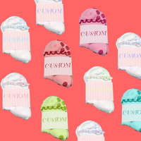 Chaussettes Mi-Mollet en Coton de Haute Qualité, Vente en Gros, Chaussettes Femme Amusantes à Volants, Chaussettes de Yoga Pilates Antidérapantes Personnalisées