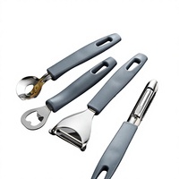 Ensemble d'ustensiles de cuisine multifonctionnels en acier inoxydable 304, éplucheur, coupe-fruits et coupe-légumes, ouvre-bouteille de bière
