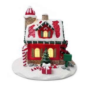 Maisons <span class=keywords><strong>de</strong></span> bonbons <span class=keywords><strong>de</strong></span> Noël en résine <span class=keywords><strong>village</strong></span> avec led - Product Image 4