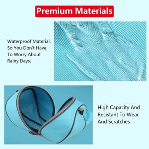 Sac à dos de sport en polyester Oxford, fermeture éclair durable, sac de voyage portable et imperméable pour le basketball et le football - Product Image 4