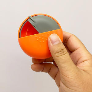 Kotak Pil Plastik Multifungsi, Wadah Penyimpanan Barang Kecil Bentuk Bulat dengan Pengunci Dompet - Product Image 1