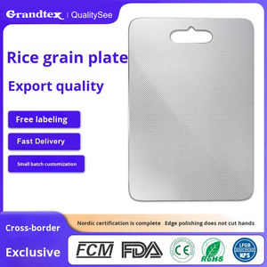 Nouvelles planches à découper à motif granulaire en acier inoxydable 304 double face ANTI-RAISSEMENT résistantes aux rayures pour la cuisine - Product Image 3