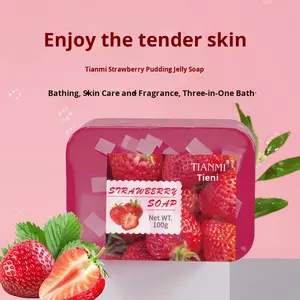 Set Hadiah Sabun Puding Jeli Buah - Koleksi 3 Buah, Termasuk Stroberi, Jeruk & Anggur, Wangi & Melembapkan - Product Image 4