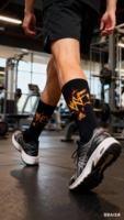 Chaussettes de sport tricotées personnalisées pour hommes avec base en tissu éponge, chaussettes d'hiver en coton pour le basketball